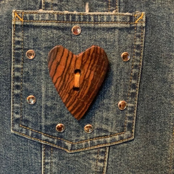 Upcycled Vintage Christmas Denim Gypsy Boho Ooak - Picture 5 of 7